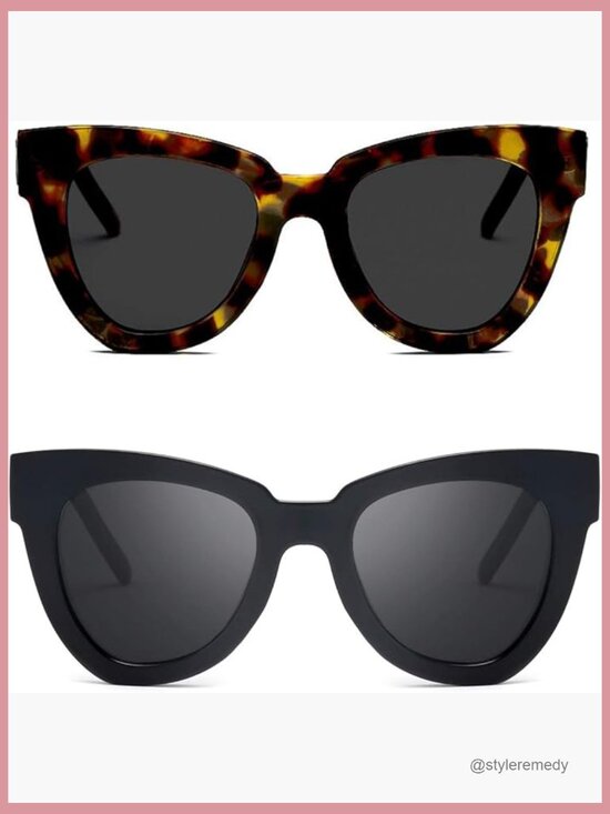 Retro Cat Eye Sunglasses Vintage Square Tortoise Shell Fashion Cateye main image 7